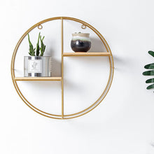 Load image into Gallery viewer, Gold Wall Hanging Storage and Display Decorative Shelf Wall & Display Shelves Living and Home