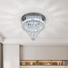 Load image into Gallery viewer, Modern Round Crystal Ceiling Light with Droplets Living and Home
