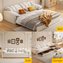 Load image into Gallery viewer, Cottonfy Cloud Elephant Ears Folding Corner Sofa Bed with Storage Cottonfy UK