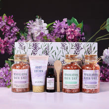 Load image into Gallery viewer, Livingandhome 6 Pcs Himalayan Bath Salts Foot Soaks Spa Gift Set