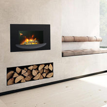 Load image into Gallery viewer, 35inch Wall Mounted Electric Fireplace with Pebble Bowl 7 LED Flame Colours Wall Mounted Fireplaces Living and Home
