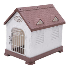 Load image into Gallery viewer, 48cm W Elevated Plastic Dog House with Wire Door Dog Houses Living and Home