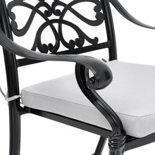 Load image into Gallery viewer, 4Pcs Aluminum Outdoor Patio Dining Armchair with Thick Cushions Patio Side Chairs Living and Home
