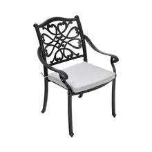 Load image into Gallery viewer, 4Pcs Aluminum Outdoor Patio Dining Armchair with Thick Cushions Patio Side Chairs Living and Home