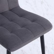 Load image into Gallery viewer, 44 cm Height Set of 4 Tufted Modern Armless Dining Chairs with Metal Legs Dining Chairs Living and Home