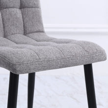 Load image into Gallery viewer, 44 cm Height Set of 4 Tufted Modern Armless Dining Chairs with Metal Legs Dining Chairs Living and Home