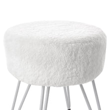 Load image into Gallery viewer, Premium Vanity Stool Faux Fur Upholstered Stool