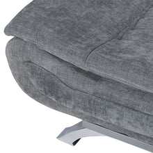 Load image into Gallery viewer, Grey Linen Fabric 2-Seat Convertible Sofa Bed with Pillows