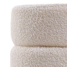 Load image into Gallery viewer, Round Channel Upholstered Ottoman