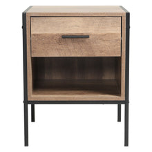 Load image into Gallery viewer, Storage Bedside Table 2 Shelves End Table Industrial Nightstand End Tables Living and Home