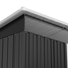 Load image into Gallery viewer, 8.5 x 4ft Garden Metal Storage Shed with Lockable Sliding Doors - Black