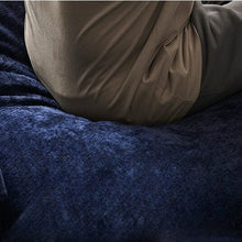 Load image into Gallery viewer, Cottonfy Tofu Block Vintage Chenille Fabric Sofa Stain Resistant Navy Blue Cottonfy UK