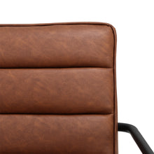 Load image into Gallery viewer, Leisure Soft PU Leather Cushioned Accent Armchair with Metal Frame