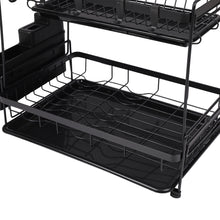 Load image into Gallery viewer, 2 Tier Dish Drying Rack with Drainboards