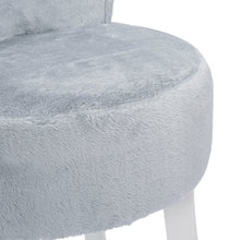 Load image into Gallery viewer, Modern Plush Upholstered Dressing Table Chair with White Legs