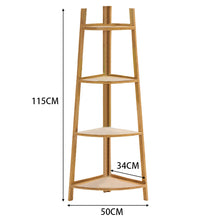 Load image into Gallery viewer, 3/4/5 Tier Corner Ladder Shelf Bookcase Plant Flower Display Stand Storage Rack Bookcases & Standing Shelves Living and Home Beige 4 Layer: 115H x 50W x 34D cm