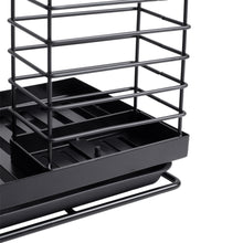 Load image into Gallery viewer, Black Steel Kitchen Sink Caddy Organizer