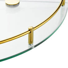 Load image into Gallery viewer, 1 Tier Bathroom Glass Corner Shelf Wall Mounted Set of 2