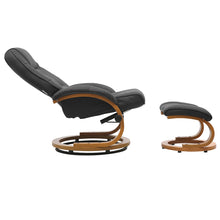 Load image into Gallery viewer, Ergonomic Executive Office Reclining Chair with Footstool, Black