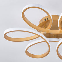 Load image into Gallery viewer, Golden Frame Modern Cool White LED Chandelier Ceiling Light Ceiling Light Fixtures Living and Home