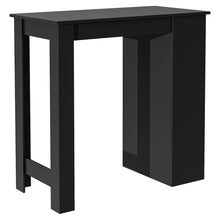 Load image into Gallery viewer, Kitchen Breakfast Bar Table Dining Table Coffee Table with 3 Tier Storage Rack Black Ding Table Living and Home