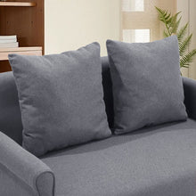 Load image into Gallery viewer, Modern Upholstered Fabric Sofa 2 Seater with 2 Pillows in Grey 2 Seater Sofas Living and Home