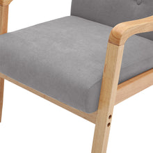 Load image into Gallery viewer, Modern Wood Frame Upholstered Armchair