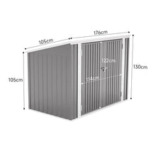 Load image into Gallery viewer, Steel Trash Can Recycle Bin Enclosure Storage Shed Bike & Bin Sheds Living and Home