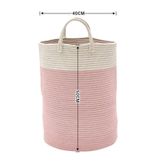 Load image into Gallery viewer, Cotton Woven Clothes Hamper Laundry Basket with Hooks Laundry Baskets Living and Home