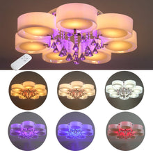 Load image into Gallery viewer, Ceiling Light Semi-Flush Mount , Cylindrical Acrylic Lampshades, Crystal Drops Ceiling Light Living and Home