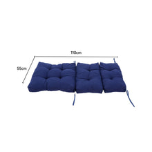 Load image into Gallery viewer, Livingandhome Tri-fold Outdoor Patio Chair Cushion - Blue