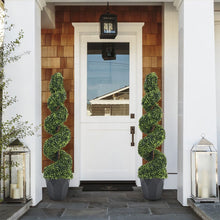 Load image into Gallery viewer, 2 Pack Artificial Topiary Spiral Boxwood Tree Fake Plant Artificial Plants Living and Home 120cm