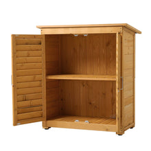 Load image into Gallery viewer, 97cm H Outdoor Solid Wood Storage Cabinet Garden Tool Shed Garden Sheds Living and Home