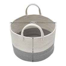 Load image into Gallery viewer, Cotton Woven Clothes Hamper Laundry Basket with Hooks Laundry Baskets Living and Home