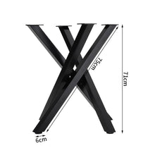 Load image into Gallery viewer, 75cm L Criss Cross Metal Coffee Table Legs Replacement Table Legs Living and Home