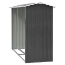 Load image into Gallery viewer, Outdoor Garden Log Storage Shed Steel Anthracite 240inchx86inchx160inch Garden Sheds Living and Home
