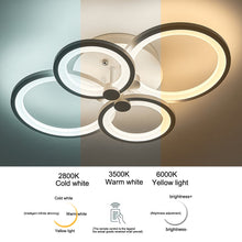 Load image into Gallery viewer, 4/6/8 Rings Circle LED Semi-Flush Ceiling Light Dimmable/Non-Dimmable Ceiling Light Living and Home