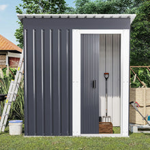 Load image into Gallery viewer, Livingandhome Galvanized Steel Garden Patio Tool Shed
