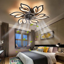 Load image into Gallery viewer, 65cm Dia. Modern Flower Shape Ceiling Fan with Light Ceiling Fans Living and Home