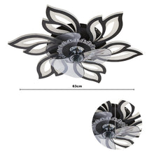 Load image into Gallery viewer, 65cm Dia. Modern Flower Shape Ceiling Fan with Light Ceiling Fans Living and Home