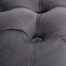 Load image into Gallery viewer, Square Velvet Upholstered Buttoned Footstool - Grey