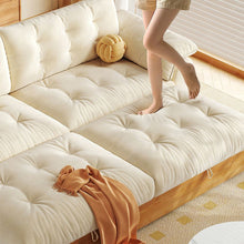 Load image into Gallery viewer, Cottonfy Solid Wood Folding Sofa Bed with Sleeper Chaise Cottonfy UK