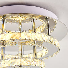 Load image into Gallery viewer, Modern Double-tiers Median-size Crystal LED Ceiling Light