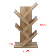 Load image into Gallery viewer, Rustic Standing Tree Bookshelf Wood Display Rack