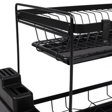 Load image into Gallery viewer, 2 Tier Dish Drying Rack with Drainboards