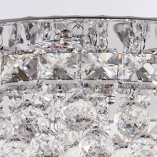 Load image into Gallery viewer, Crystal Round Crystal-droplets LED Semi Flush Mount Ceiling Light