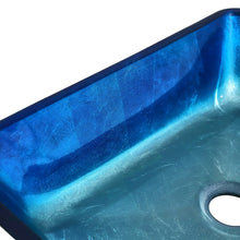 Load image into Gallery viewer, Rectangular Tempered Glass Bathroom Art Design Sink Bathroom Sinks Living and Home