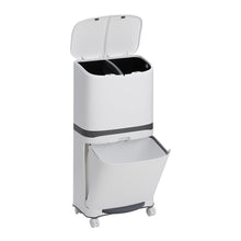 Load image into Gallery viewer, 48L Plastic Step On Multi-Compartments Rubbish & Recycling Bin Kitchen Waste Bins Living and Home