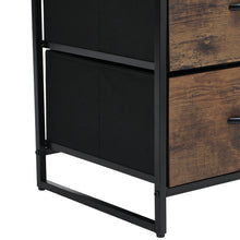 Load image into Gallery viewer, Medieval-Inspired Wooden Storage Cabinet with 2 Drawers