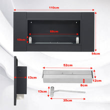 Load image into Gallery viewer, 43'' W Surface Wall Mounted Bio-Ethanol Fireplace Black Fireplaces Living and Home